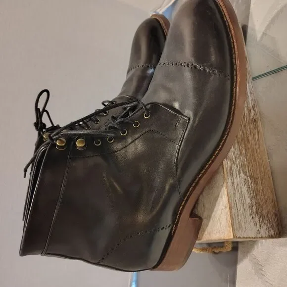 Cole Haan Black Leather Men's Boots Size. 10.5 WIDE