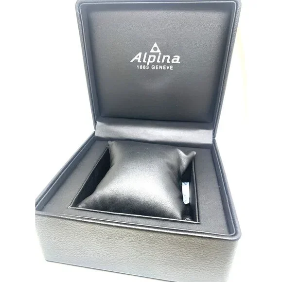 Alpina Watch Box Presentation Black Cardboard Case Display Empty
