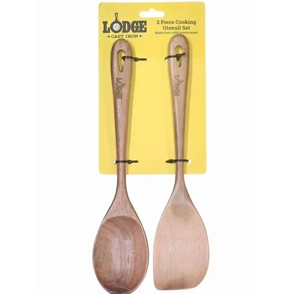 Lodge Acacia Wood 2-Piece Cooking Utensil Set