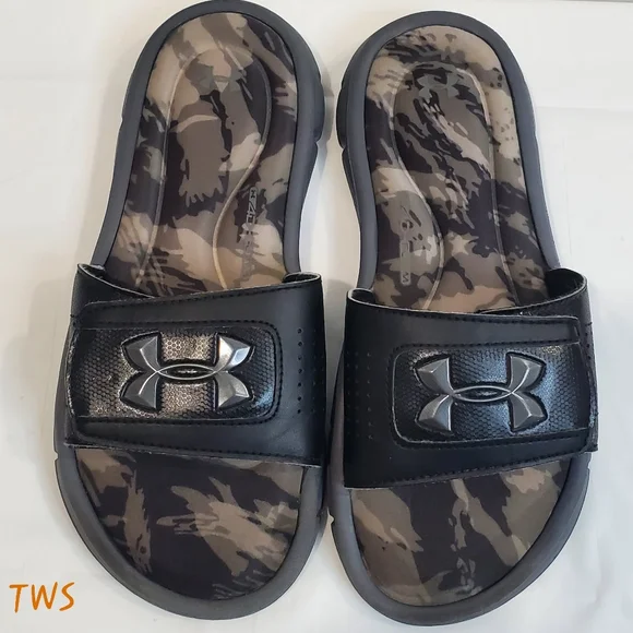 Under Armour Black Slide Sandals‎