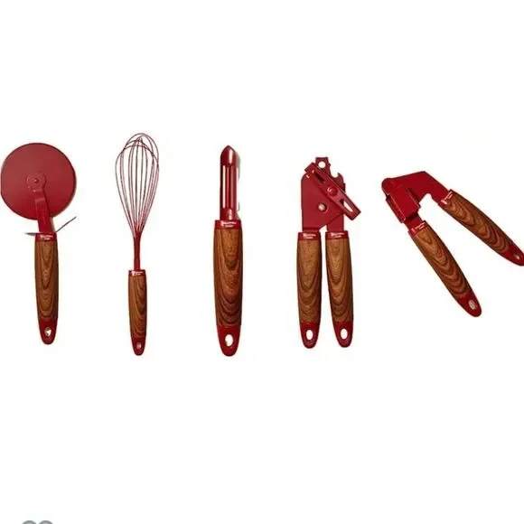 Phantom Chef 5 Piece Kitchen Gadget Set- Red