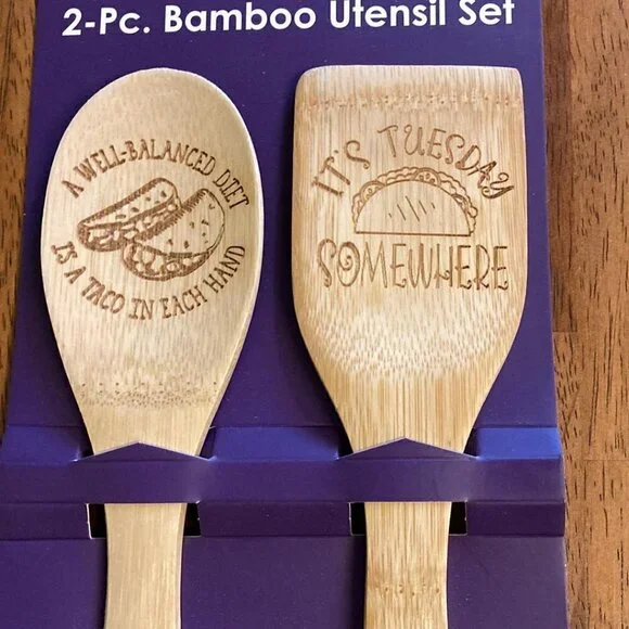 TOTALLY Bamboo Taco Utensils