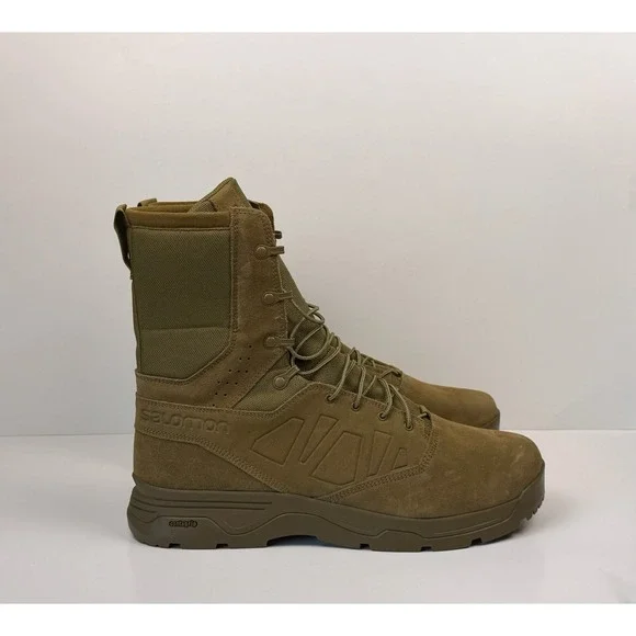 Salomon Guardian Combat Boots Men's Size 14 Brown Suede 400358 No Box