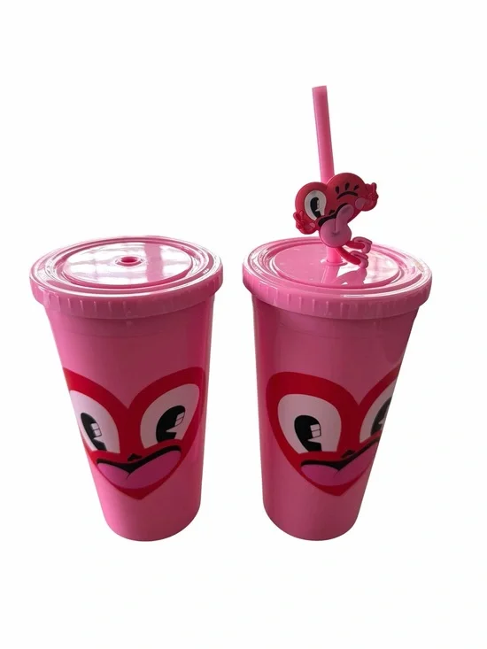 Pink heart cups set of 2