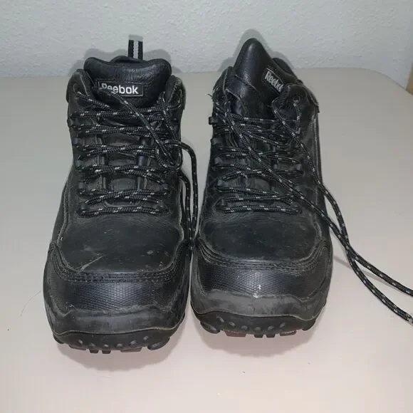 Reebok Tiahawk Work Boots Black Waterproof Mens Size 10 Black