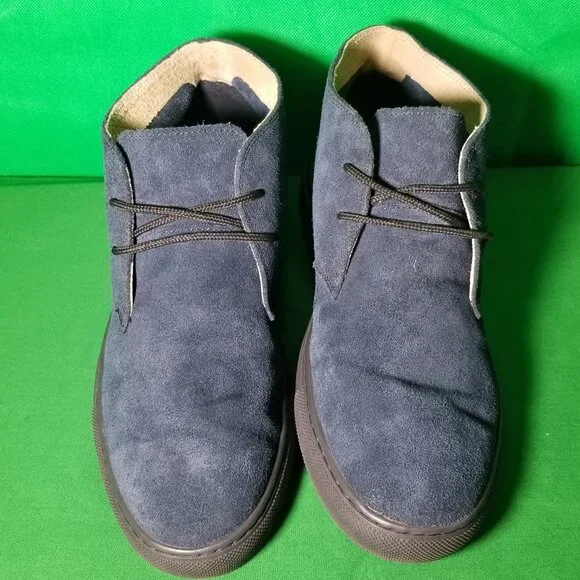 Banana Republic Blue Suede Chukka Desert Ankle Boots Ortholite Men Size 9 Soft