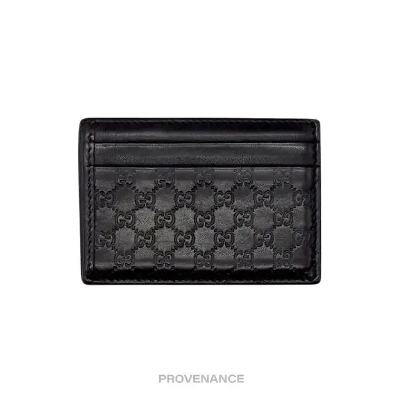 🔴 Gucci Card Holder Wallet - Dark Chocolate MicroGuccissima