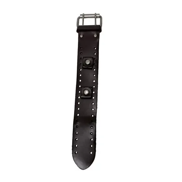 Biker Mens Brown Leather Watch Band Buckle