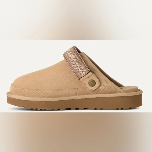 UGG Goldenstar UGGbraid Kids Tan Slip-On Slippers Big Kids' Size 4 NWOT