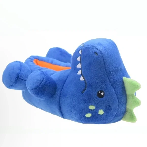 Wonder Nation Blue Dinosaur Kids Slippers