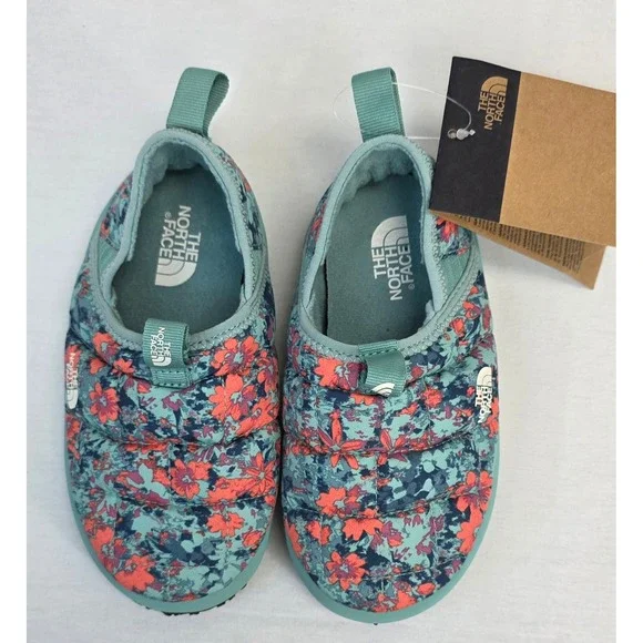 The North Face Kids ThermoBall Traction Mule II Slippers Floral Wasabi Green 13