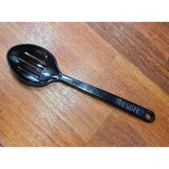 Ultratemp Slotted Spoon Black High Heat Nylon Kitchen Utensil Made in USA