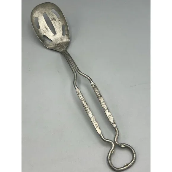 VTG Slotted Metal Spoon Bottle Opener Little Hatchet Flour Wilber & De Witt Nebr
