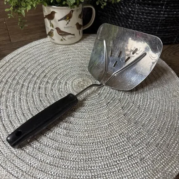 Foley MPLS Spatula Flipper VTG Wide Slotted Curved Stainless Steel Turner MCM