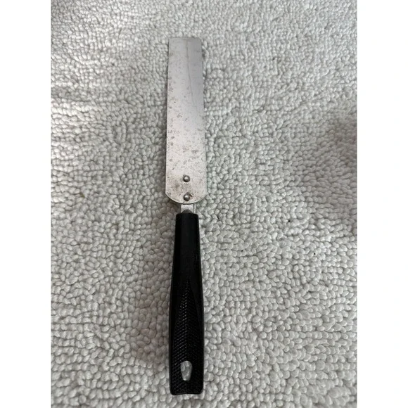 Vintage EKCO USA Stainless Steel Spatula‎ Black Handle Baking Frosting Spreader
