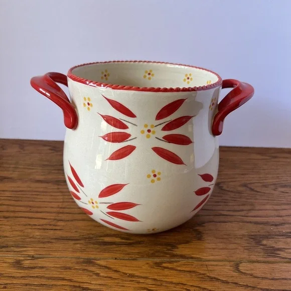 Temptations Old World Red Crock Supersize Utensil Holder JAR Store & more 7
