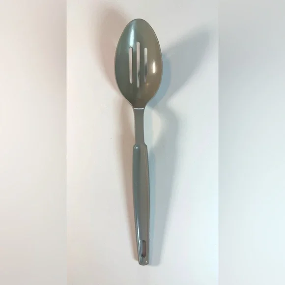Vintage Ekco Nylon Plastic Slotted Serving Spoon Gray 11”