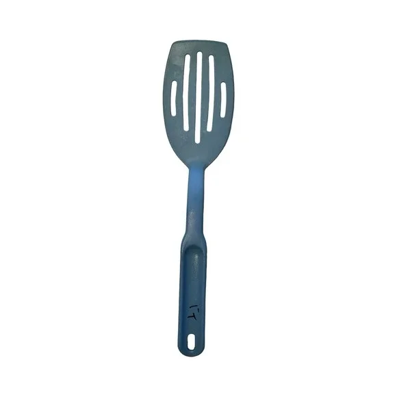 Pampered Chef Blue Slotted Turner Spatula Nylon Heat Resistant 428F 220C 1977