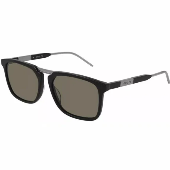 Gucci Black Brown Square Sunglasses