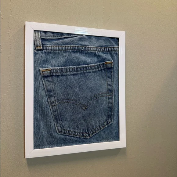 vintage jean wall decor