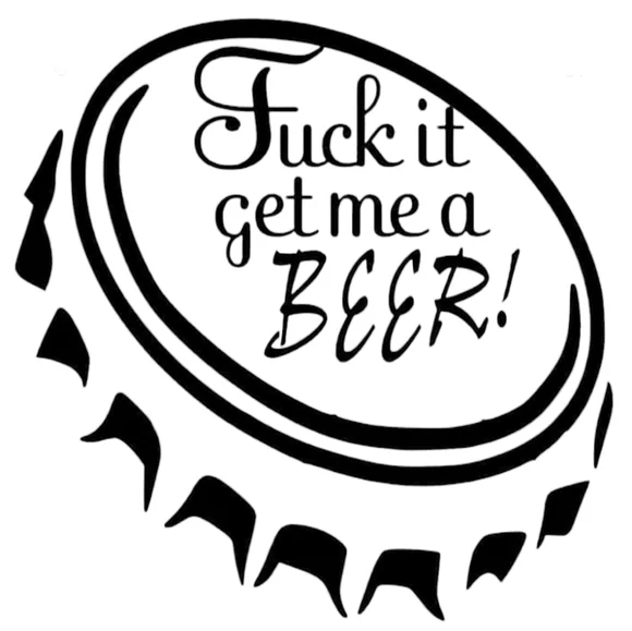 Beer Bottlecap Funny Vinyl Graphic Auto Laptop Wall Decor Decal Bumper‎ Sticker