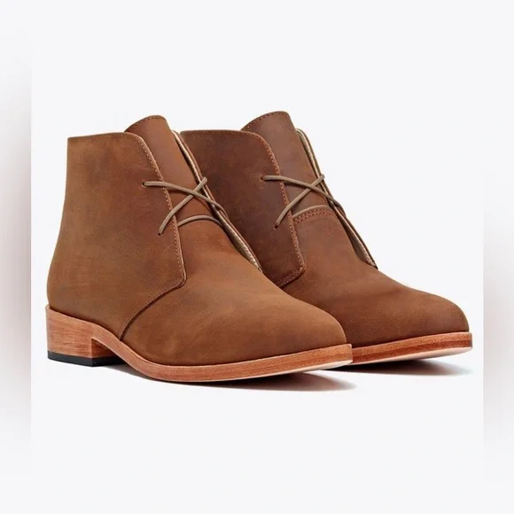 Nisolo Isa Leather Chukka Boot Brown‎ Women’s Sz 7.5 Classic Preppy Academia