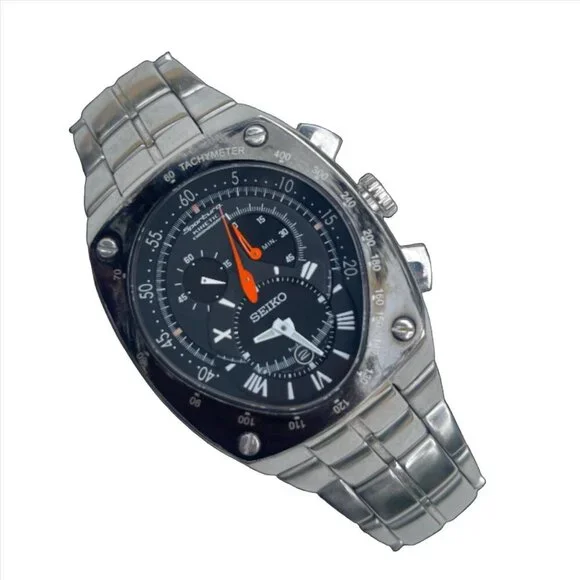 Seiko Sportura Chronograph Watch 7L22-0AD0 Vintage Needs new capacitor