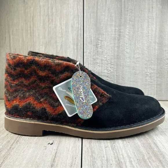 Worn 1x Clarks Bushacre 3 Mid Wool Suede Chukka Ankle Boot Mens Size 12