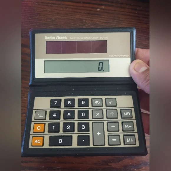 Vintage Radio Shack Calculator EC-409 Calculator (Solar‎ Power) Made In Japan