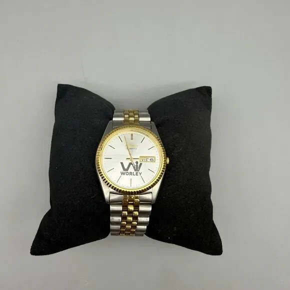Seiko President Quartz 7N43-8111 White Dial Two Tone Vintage (Customized)
