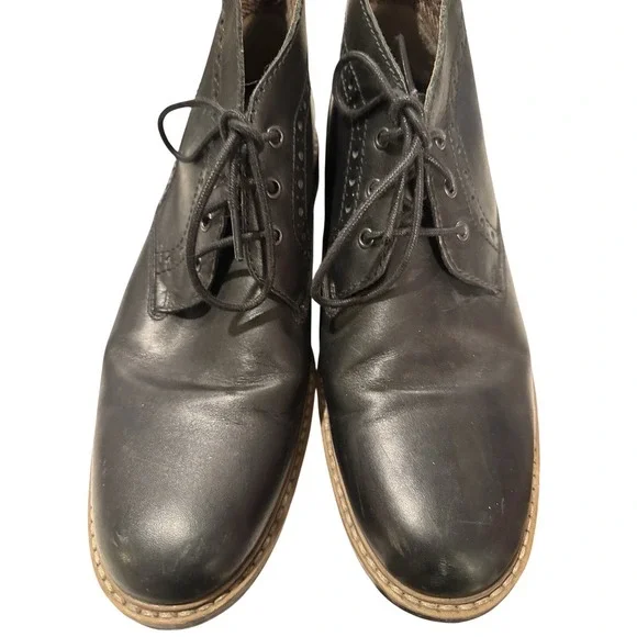 Men's Size 10.5 BOSTONIAN Black Leather Chukka Boots‎ Excellent Condition