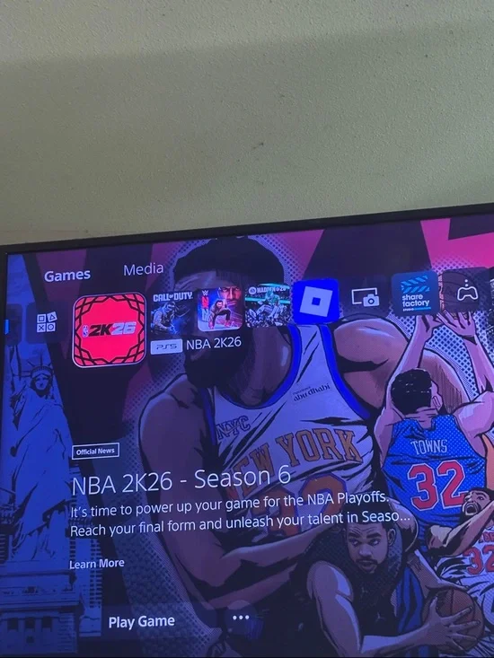 NBA 2K26 PS5 Game - New York Cover Art (Blue, Orange)