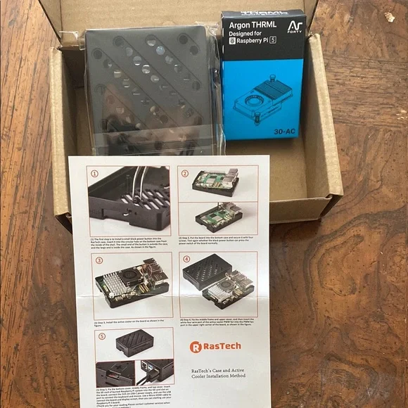 Raspberry Pi 5 Case & Fan - Black Brand New