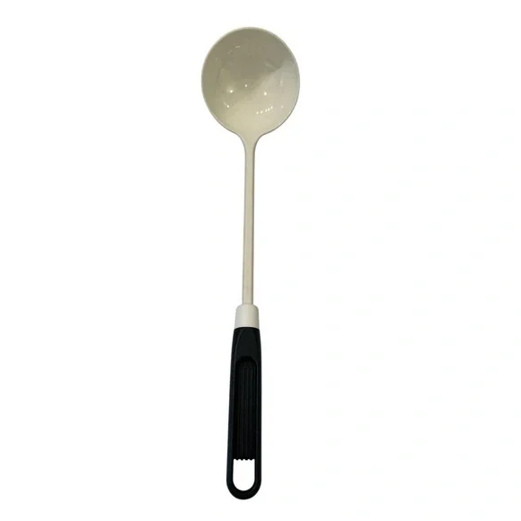 Pedrini Italy Serving Spoon Cooking Utensil Plastic White Black 15