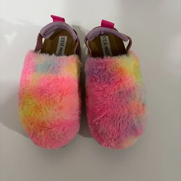 Steve Madden Kids' Multicolor Fuzzy Slippers