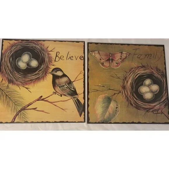 Vintage Metal Home Accents Michael's Wall Plaques Decor Signs‎ Set of 2 Believe