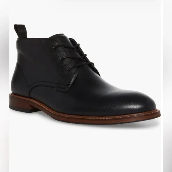 Steve Madden Chevy Chukka Boots shoes Men’s Size 7 Black brown lace up NWOT