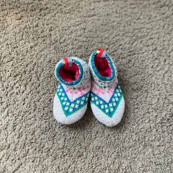 Bombas Kids Slippers - Blue and Pink Pattern