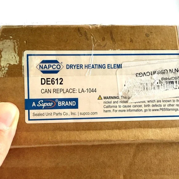 Napco DE612 Dryer Heating Element Assembly‎ Replaces LA-1044 Supco Read