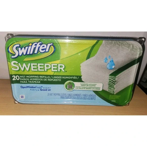 Swiffer‎ Sweeper Wet Mopping Cloths Refills Open Window Fresh Scent 20 Count~NEW