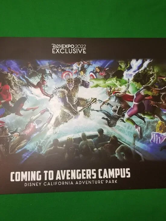 D23 Expo 2022 Exclusive Poster DCA Coming To Avengers Campus 13”x19”