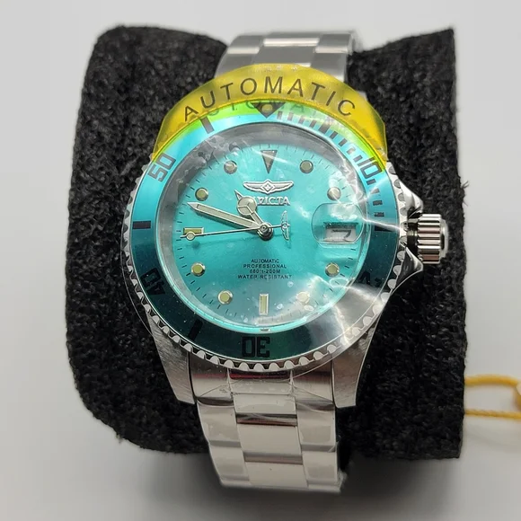 NWT 49910 Invicta Pro Diver Forge Stainless Automatic Mens Watch 40mm Aqua RARE