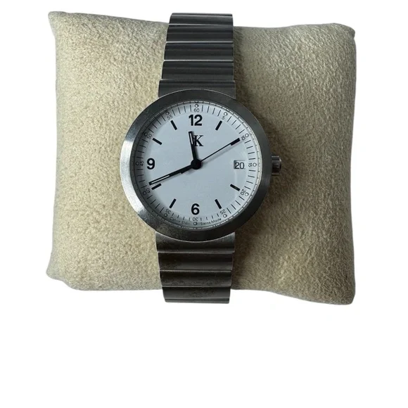 Calvin Klein‎ Swiss made quartz watch white dial stainless steel