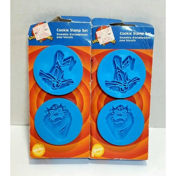 Looney Tunes Bugs Bunny Tasmanian Devil Cookie Stamps 1997 NEW TAZ&BUGS lot of 2