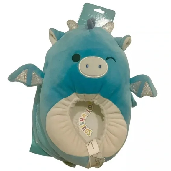 Squishmallows Unisex Plush Slippers - Tatiana The Dragon 11-12