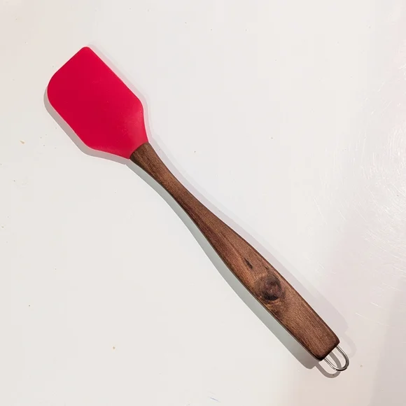 Hearth And Hand Red Silicone Spatula with Wooden Handle BRAND NEW!