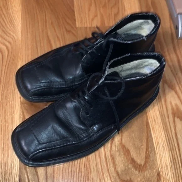 Rieker Risked anti stress mens ankle chukka boots black leather size 43