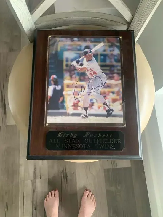 Kirby Puckett Autographed Minnesota Twins All Star Outfielder Plaque with COA