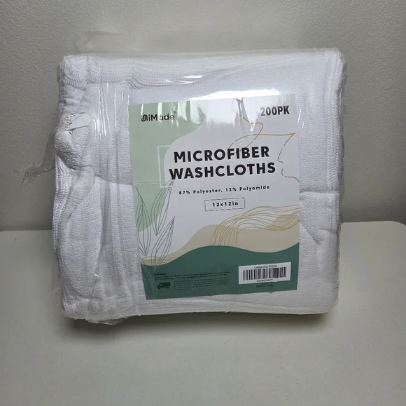 New Unimade 200 Pack Bulk Microfiber Wash Cloths
