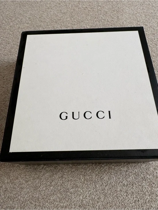 Gucci White Top with Black Trim Logo Box